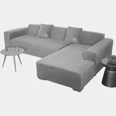 SALA FABULOSA - Funda de mueble modular 2 pzs con 2 fundas de cojines GRIS