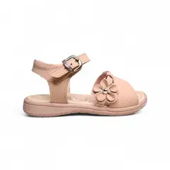 GENERICO - Sandalias verano flor con hebilla semi-ortopédico para niña