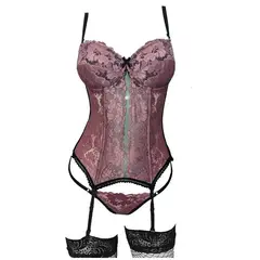 GENERICO - Corset lencería Valery más Interior y medias de regalo