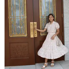 GAVATA - VESTIDO CAMISERO LARGO MANGA CORTA