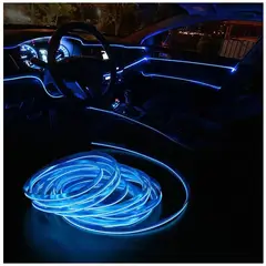 GENERICO - Luz Tablero Hilo De Neon Para Interior De Auto 4Metros Azul