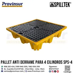 GENERICO - Pallet Antiderrame para 4 Cilindros SPS-4, SPILLTEK