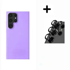 CASE - Silicona Para Samsung S24 Ultra Con Mica de Camara - Lila
