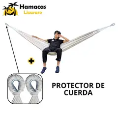HAMACAS LIZARASO - Hamacas Andina Color Crema de Algodón -