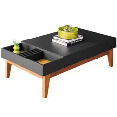 TU MESITA - Mesa de Centro Vintage Moderna Ciprian Negro