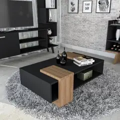 TU MESITA - Mesa de Centro Moderna Kelly Negro