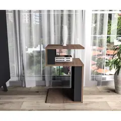 TU MESITA - Mesa Lateral Moderna Palacios Marrón/Negro