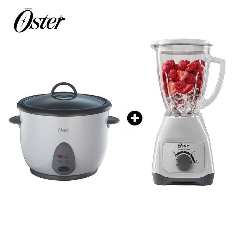 Combo Olla Arrocera 18LT Licuadora 550W DIAL Blanca