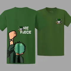 GENERICO - Polos Rorona Zoro One Piece Peluche Luffy - Talla desde 4 hasta XL.