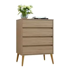 GENERICO - Cómoda Vintage Fiori 4 Cajones Armado Color Sahara - Gaudi