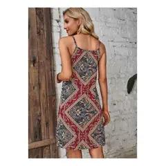 KAST PE - Vestido corto tiritas playa con Diseño Floridos - Zady - Talla M