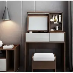 TU MESITA - Tocador Contemporáneo Nogal Marrón 121cm