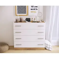 TU MESITA - Cómoda Moderna Isaura 4 cajones