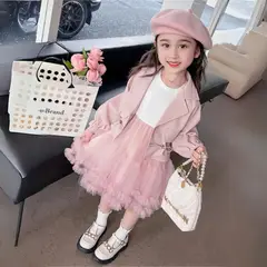 GENERICO - Vestido de Niña Elegante 2 piezas + Casaca