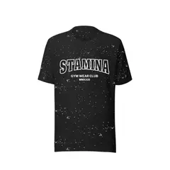 GENERICO - POLO OVERSIZE ACID WASH STAMINA - POLO PARA EL GYM MUJER