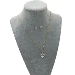 GENERICO - SET CORAZÓN DIAMANTE INOXIDABLE TRIPLE BAÑO