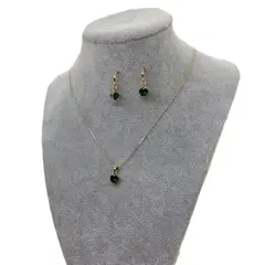 GENERICO - SET CORAZÓN ESMERALDA INOXIDABLE TRIPLE BAÑO