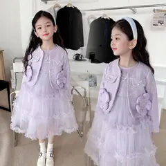 GENERICO - Vestido de Niña Fiesta  ( Vestido +  Saco )