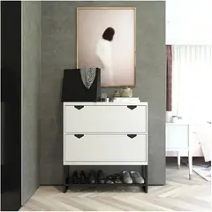 VENTITAS HOME - Zapatera Industrial Flyers Blanco y Negro