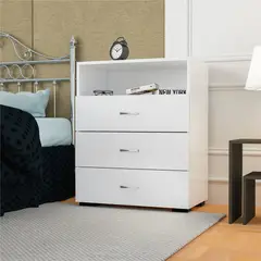 TU MESITA - Práctica Cómoda 3 cajones Murcia Color Blanco