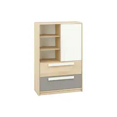 TU MESITA - Cómoda Juvenil Alejo multicolor 3 cajones 1 puerta