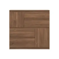 TU MESITA - Cómoda Moderna Mateo 4 cajones 2 puertas color Marrón