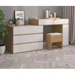 TU MESITA - Tocador Contemporáneo Prapé 135 cm Color Duna/Blanco