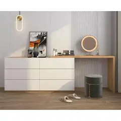 TU MESITA - Tocador Contemporáneo Vico Blanco 210 cm