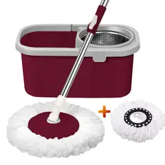 KELLER - Balde Escurridor Trapeador Giratorio Automático GD