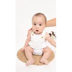 WAWA PIMA - OVEROL BOMBACHO FLORAL PARA BEBÉ 100% ALGODÓN PIMA