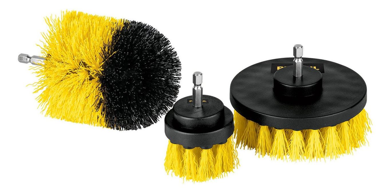 Juego de 3 accesorios multiusos limpieza para taladro