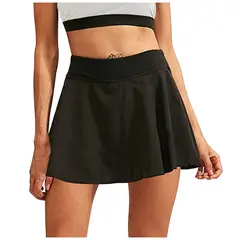 ORILWAYO - Short 2 En 1 Deportivo Licra -Negro