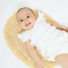 WAWA PIMA - BODY BOMBACHO CREMA PARA BEBÉ 100% ALGODÓN PIMA