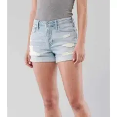 GENERICO - Short Mom De Mezclilla De Tiro Alto de la marca Hollister