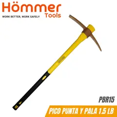 HOMMER - Pico de Bronce Punta y Cincel 1 1/2 Lb, c/mango fibra de vidrio