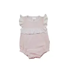 WAWA PIMA - BODY BOMBACHO ROSA PASTEL PARA BEBÉ 100% ALGODÓN PIMA