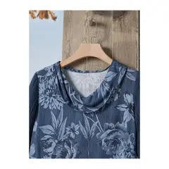 KAST PE - Blusa con Estampado Escote drapeado - Rainery - Talla M