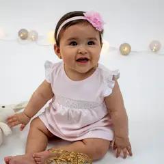 WAWA PIMA - VESTIDO ROSE PARA BEBÉ 100% ALGODÓN PIMA