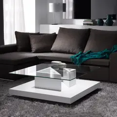 TU MESITA - Mesa de Centro Contmeporánea Babel Blanco 99cm