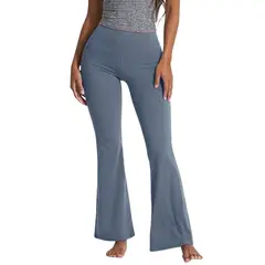 ZIMRAHYG - Pantalones de fitness de piernas anchas elásticas femeninas