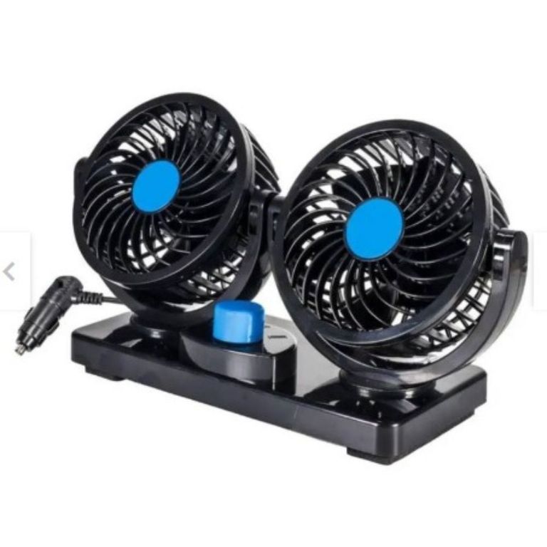 Ventilador Portatil 12v para Auto 360 Turbo Giratorio Graduable