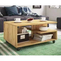 TU MESITA - Mesa de Centro con ruedas Eliza color Duna
