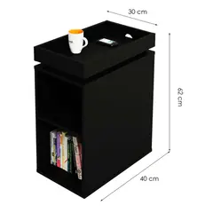 TU MESITA - Mesa Auxiliar multiusos Géminis color Negro