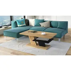 TU MESITA - Mesa de Centro Elegante Lola color Duna/Negro