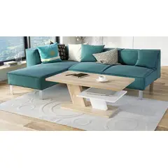 TU MESITA - Mesa de Centro Elegante Lola color Duna/Blanco