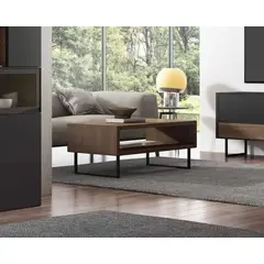 TU MESITA - Mesa de Centro con base metalica Bruno color Marrón