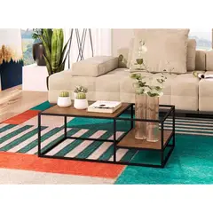 TU MESITA - Mesa de Centro Industrial moderna Akira color Espresso