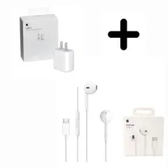 APPLE - Audifono Usb C y Adaptador 20w - Original