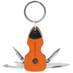 TRUPER - Llavero multiherramienta con linterna 6 funciones,