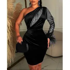 GENERICO - EXCLUSIVO Vestido de Fiesta con Hombros Descubiertos